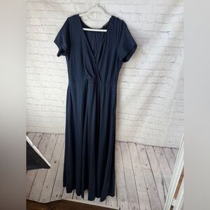 eShakti Dark Blue Maxi Dress 2X